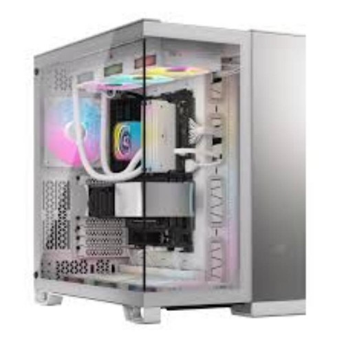 CORSAIR Case 6500X Mid-Tower Dual Chamber Tempered Glass Satin Gray Aluminum (CC-9011285-WW) (CORCC-9011285-WW)
