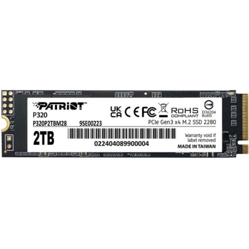 Patriot P320 2 TB PCIe 3.0 x4 NVMe 1.3 M.2 2280 (P320P2TBM28) (PATRP320P2TBM28)