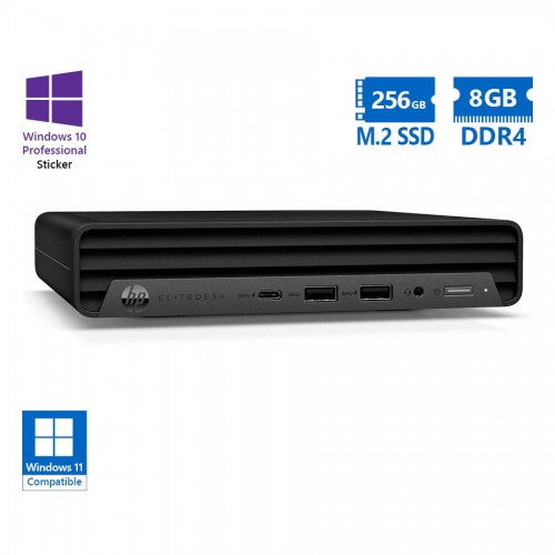 HP (A-) EliteDesk 800G6 DM i5-10500/8GB DDR4/256GB M.2 SSD/No ODD/10P Grade A- Refurbished PC