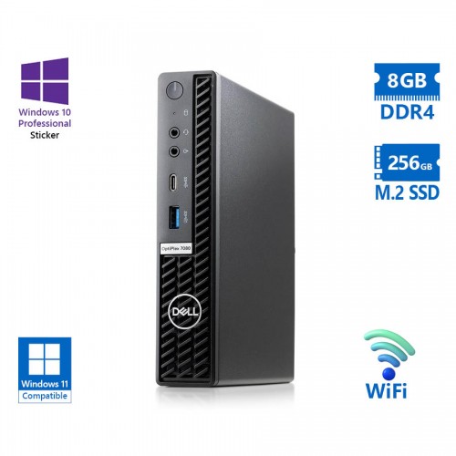 Dell (A-) Optiplex 7080 DM WiFi i5-10500T/8GB DDR4/256GB M.2 SSD/No ODD/10P Grade A- Refurbished PC
