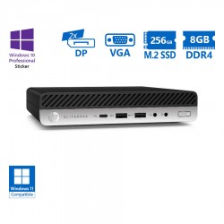 HP EliteDesk 800G4 DM i5-8500/8GB DDR4/256GB M.2 SSD/No ODD/10P Grade A Refurbished PC