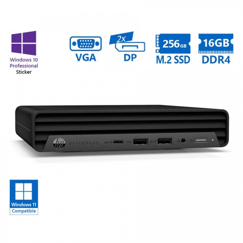 HP EliteDesk 800G6 DM i5-10500/16GB DDR4/256GB M.2 SSD/No ODD/10P Grade A Refurbished PC