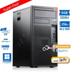 Fujitsu P958 Tower i5-8500/8GB DDR4/256GB M.2 SSD/No ODD/Grade A+ Refurbished PC