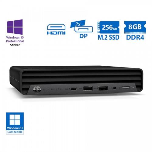HP EliteDesk 800G6 DM i5-10500T/8GB DDR4/256GB M.2 SSD/No ODD/10P Grade A Refurbished PC