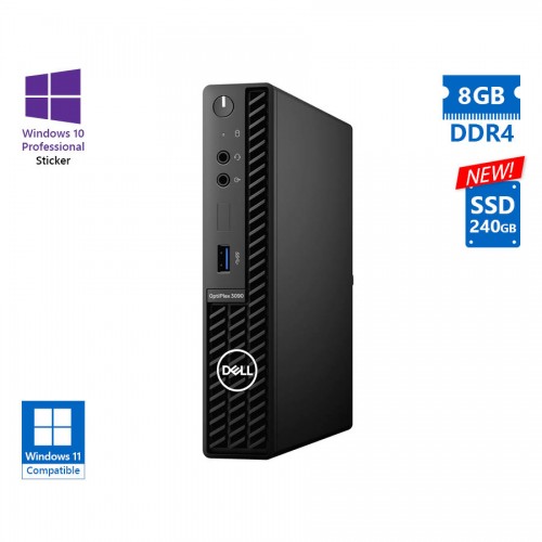 Dell Optiplex 3090 DM i5-10500T/8GB DDR4/240GB SSD New/No ODD/10P Grade A Refurbished PC