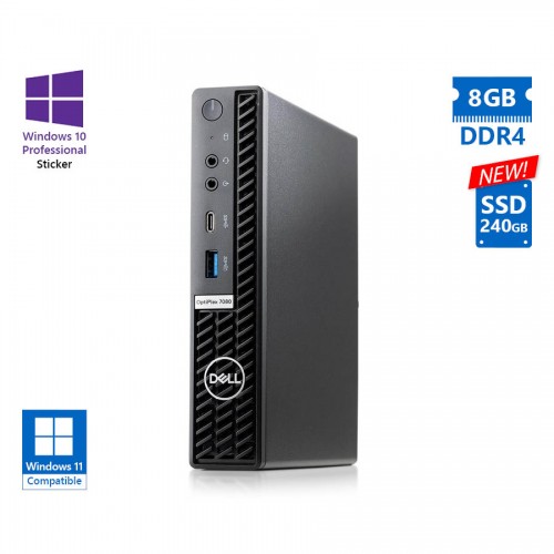 Dell Optiplex 7080 DM i5-10500T/8GB DDR4/240GB SSD New/No ODD/10P Grade A Refurbished PC