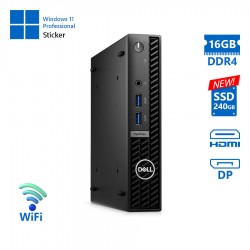 Dell Optiplex Micro 7010 WiFi i5-13500T/16GB DDR4/240GB SSD New/No ODD/11P Grade A Refurbished PC