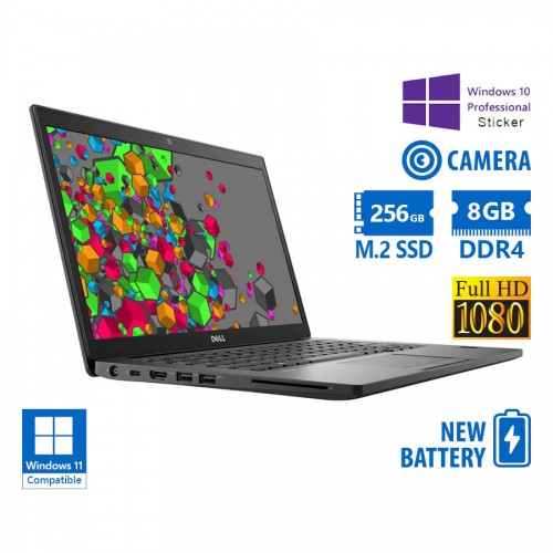 Dell (A-) Latitude 7490 i5-8350U/14``FHD/8GB DDR4/256GB M.2 SSD/No ODD/Camera/New Battery/10P Grade 