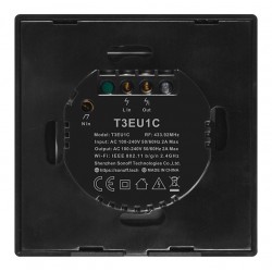 SONOFF smart διακόπτης ΤΧ-T3EU1C, αφής, Wi-Fi, μονός, μαύρος