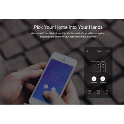 SONOFF smart διακόπτης ΤΧ-T3EU2C, αφής, Wi-Fi, διπλός, μαύρος