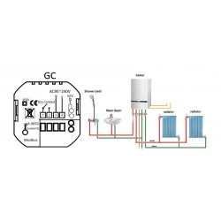 Smart θερμοστάτης αερίου BHT-001-GCLW, WiFi, μαύρος