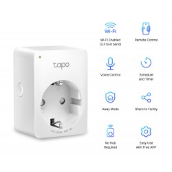TP-LINK smart αντάπτορας ρεύματος TAPO-P100, Wi-Fi, ΒΤ, Ver. 1.0, 4τμχ