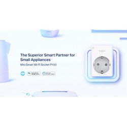 TP-LINK smart αντάπτορας ρεύματος TAPO-P100, Wi-Fi, ΒΤ, Ver. 1.0, 4τμχ