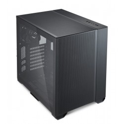 Lian Li O11 AIR MINI Black PC Case ATX / M-ATX with 3 standard Fans (front 120mmx2, rear 120mmx1) Me