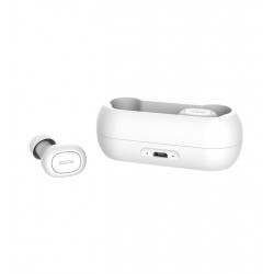 QCY T1C TWS WHITE True Wireless Earbuds 5.0 Bluetooth Headphones 80hrs