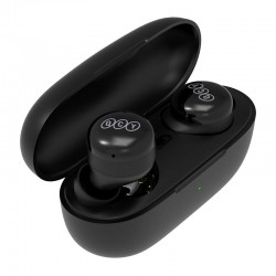 QCY T17 TWS BLACK 6mm dynamic driver-mic noise cancel. Music time: 4h. Calling time: 3,5h. Bluetooth